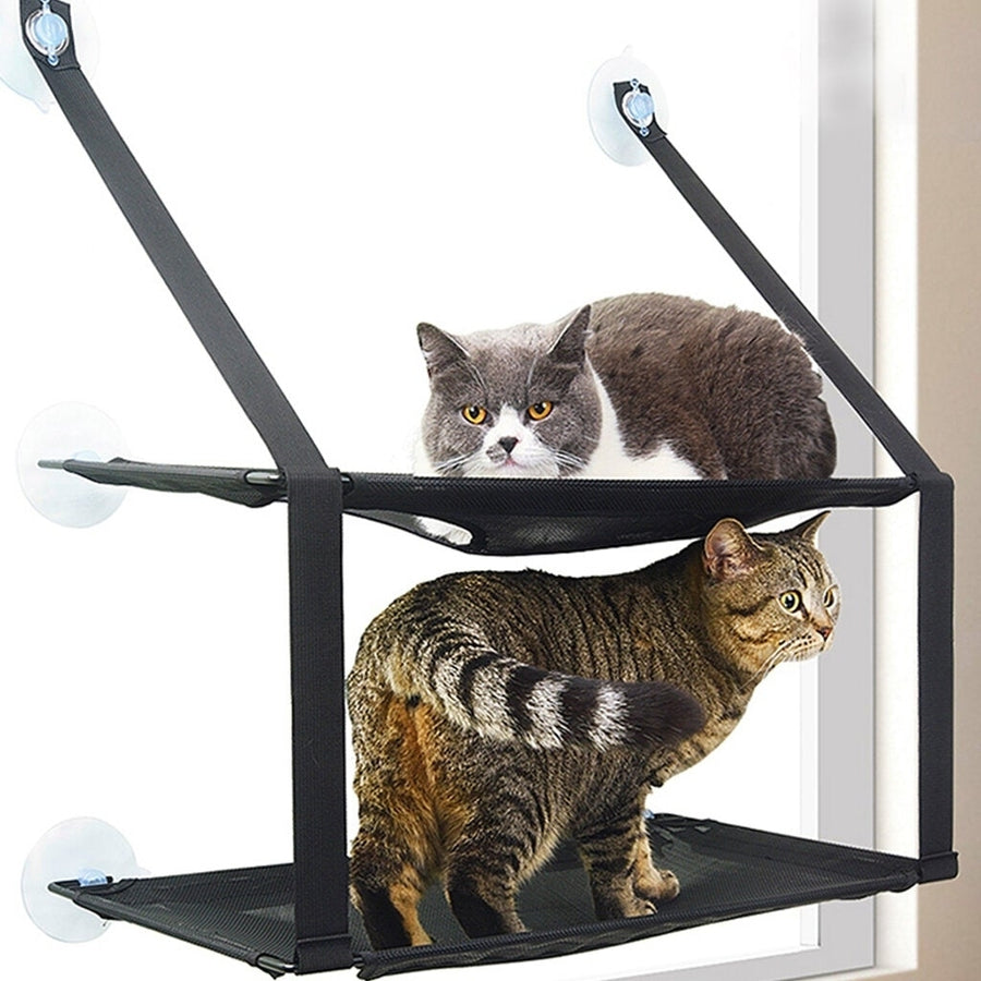 Double-layer Multi-color Pet Hanging Bed Portable Lightweight Mount Pet Cat Hammock Pet Bed Shelf Seat Beds Image 1