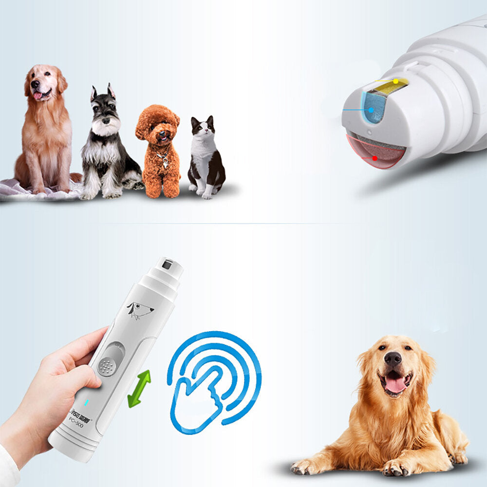Dog Electric Nail Polisher USB Charging Rechargeable Cat Paws Grooming Electric Grinding Machine Clippers Image 2