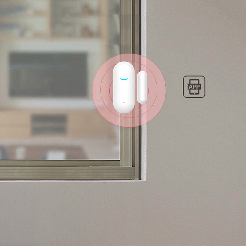 Door and Window Sensor Smart Door Magnetic Detector Sensor Wireless Alarm Work With Amazon Alexa Google Home,433MHz Image 4