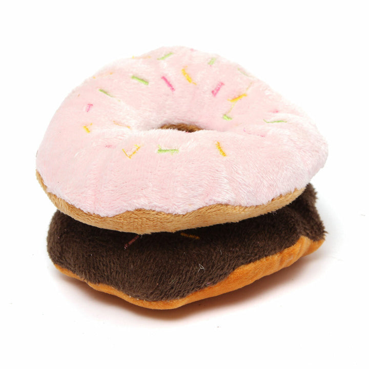 Dog Donut Toy Lovely Soft Pet Supplies Cat Funny for Playing Built in A Lound Whistle Image 2