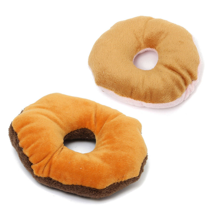 Dog Donut Toy Lovely Soft Pet Supplies Cat Funny for Playing Built in A Lound Whistle Image 3