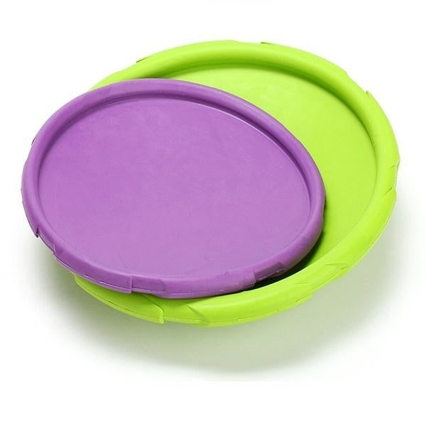 Dog Pet Toys Natural Rubber Flying Catch Toy Pets Toy Soft Training Plate Floating Disc Image 6