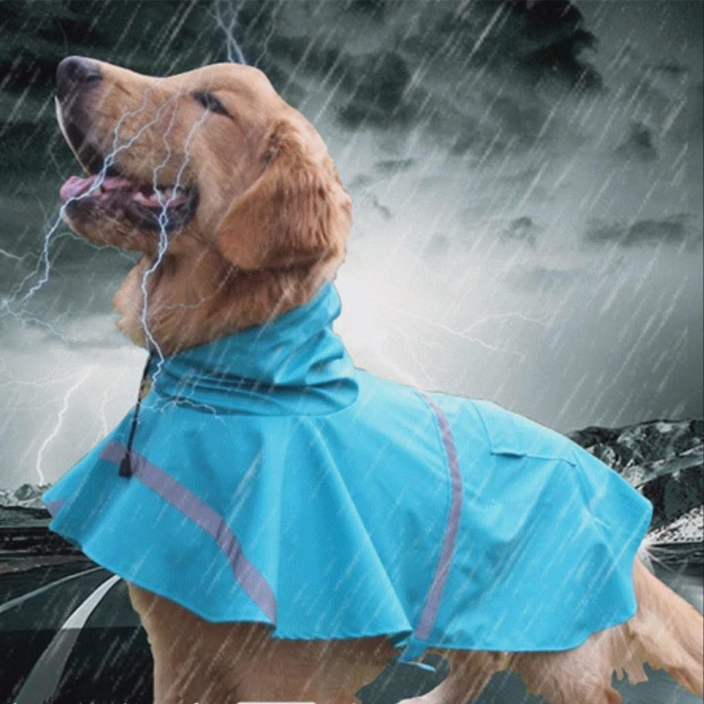 Dog Raincoat Waterproof Outdoor Rain Coat Jacket Coat Fleece Reflective Safe Image 2