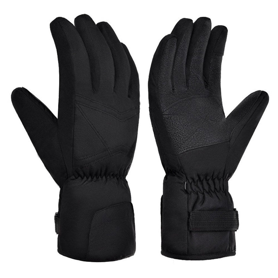 Electric Heated Gloves Waterproof Thermal Mittens Touch Screen Hand Warmer Gloves with Battery Box Image 1