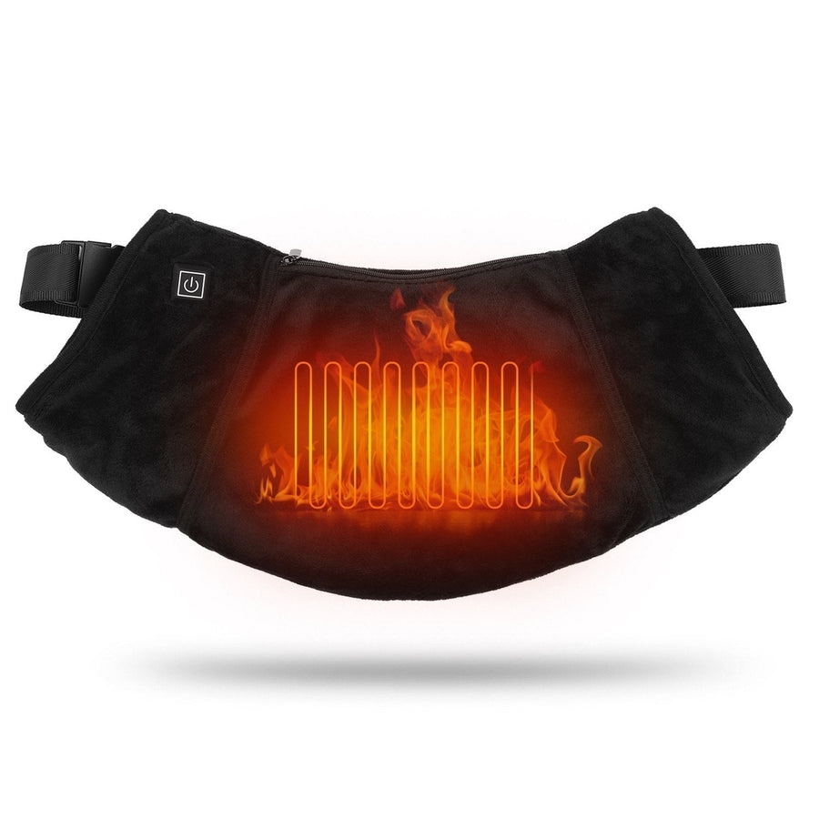 Electric Heated Hand Warmer m*** Cold Weather Thermal Glove Waist Bag Image 1