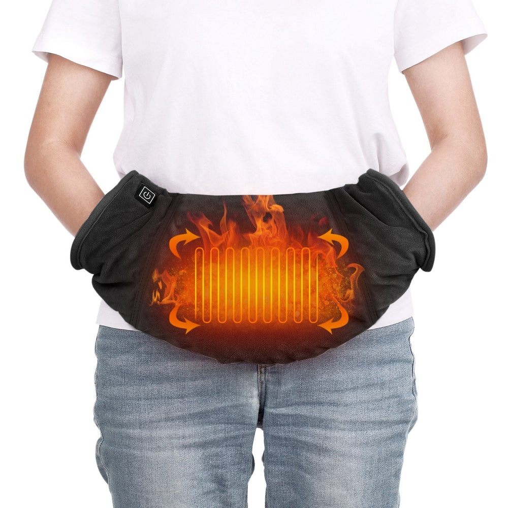 Electric Heated Hand Warmer m*** Cold Weather Thermal Glove Waist Bag Image 2