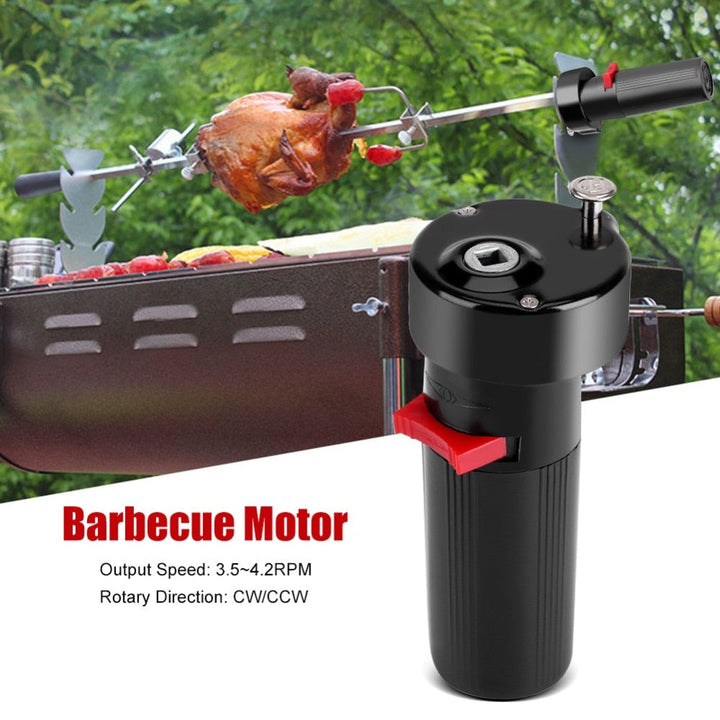 Electric BBQ Motor Metal Oven Roasted Beef Turkey Rotisserie Forks Spit Charcoal Chicken Grill For Outdoor Camping Image 3