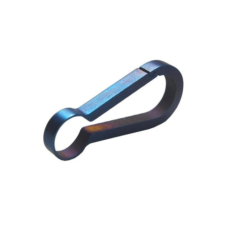 EDC 60mm Blue Quick Release Keychain Titanium Alloy Mini Key Ring DTTT Image 1