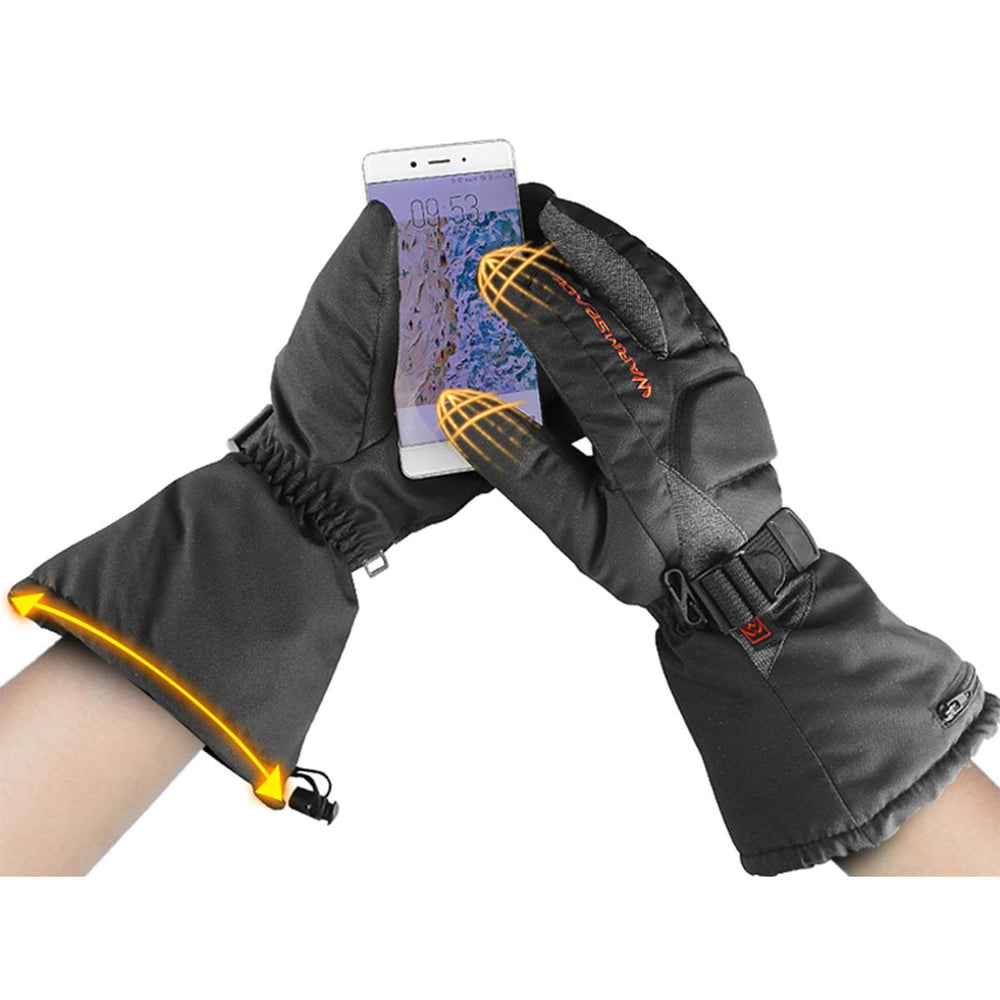 Electric Heated Gloves 3 Gear Temperature Adjustment For Motorcycle Outdoor Climbing Image 2