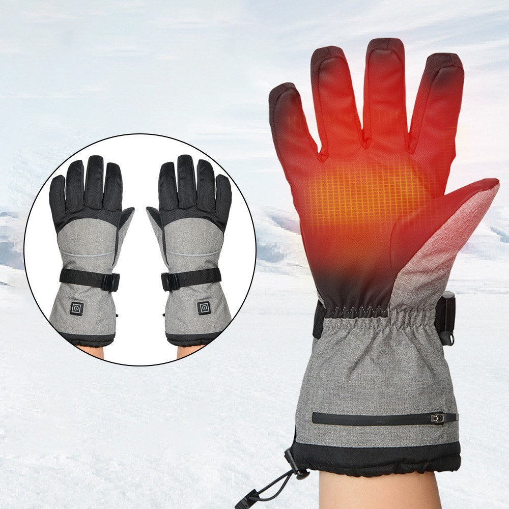 Electric Heated Gloves Waterproof Winter Gloves with 3 Heating Levels for Driving Skiing Hiking Fishing Hunting Image 2