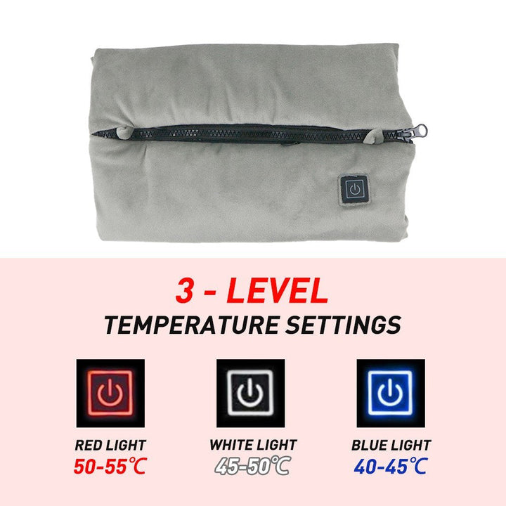 Electric Heated Hand Warmer m*** Cold Weather Winter Thermal Glove Mitten Seat Cushion Image 12