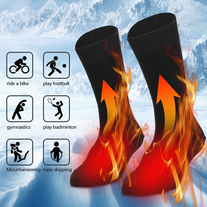 Electric Heated Socks Battery Powered Cold Weather Heat Socks Outdoor Riding Camping Hiking Motorcycle Warm Image 3