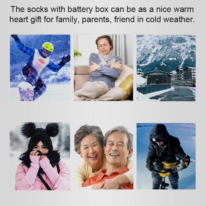 Electric Heated Socks Battery Powered Cold Weather Heat Socks for Men and Women Outdoor Riding Camping Hiking Riding Image 11