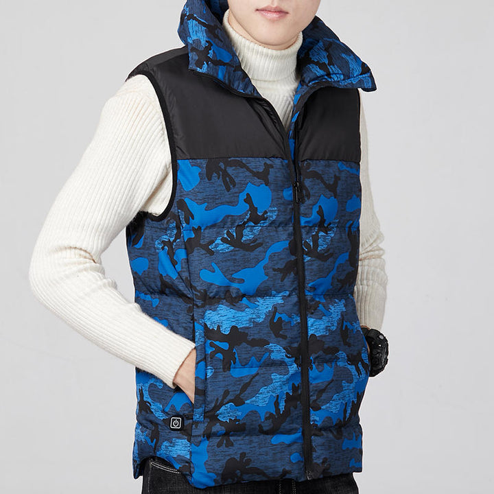 Electric Heated Vest Clothes Warm Vest Men Heating Coat Jacket For Camping Sports Image 3