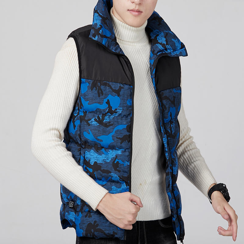 Electric Heated Vest Clothes Warm Vest Men Heating Coat Jacket For Camping Sports Image 7