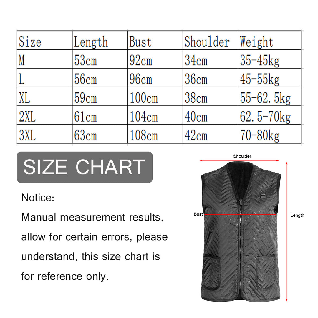 Electric Heated Waistcoat Clothes Warm Heating Coats Jacket For Skiing Camping Motorcycle Riding Image 4