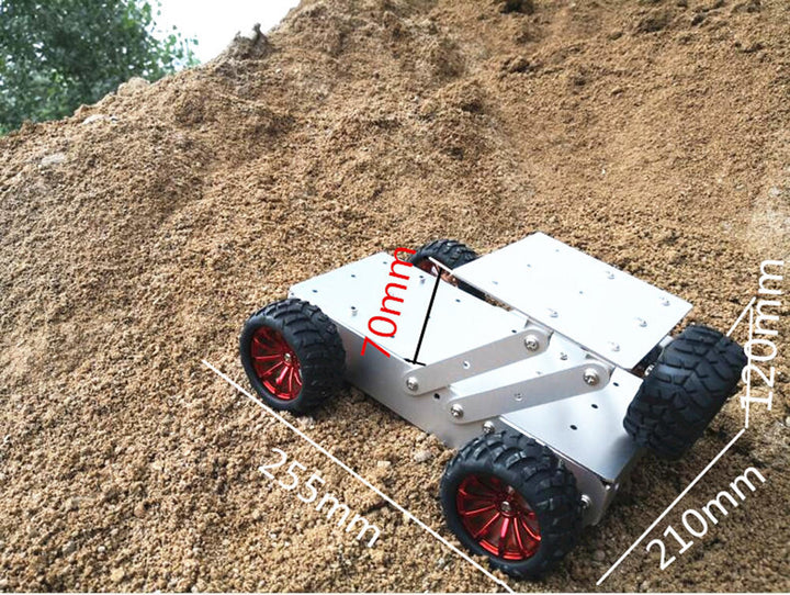 DIY Aluminous Smart RC Robot Car Chassis Base With Motor For Assembled Jeep Car Models Image 4