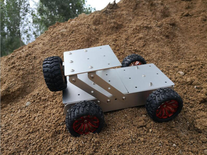 DIY Aluminous Smart RC Robot Car Chassis Base With Motor For Assembled Jeep Car Models Image 6