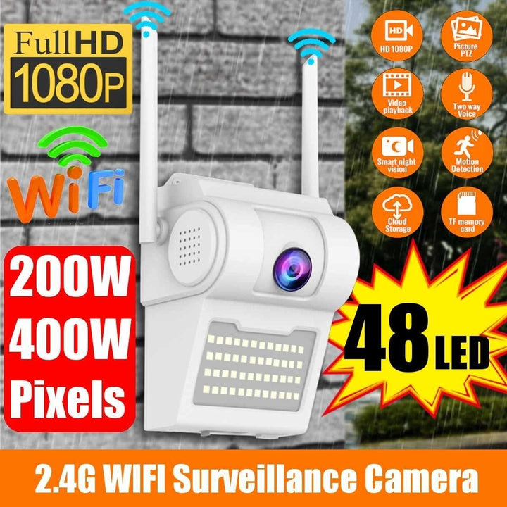 Dual Antenna HD 1080P 48 LED Lamp Waterproof IP Camera With AP Hotspot Home Baby Monitor Garden Security Courtyard Image 4