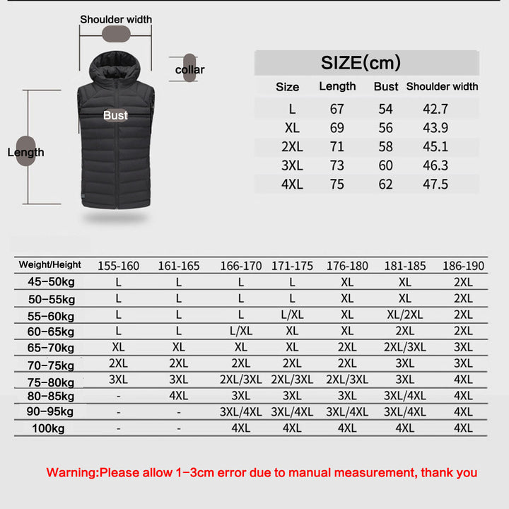 Electric Battery USB Heated Heating Heat Hoodie Jacket Coat Adjustable Temp Winter Image 4