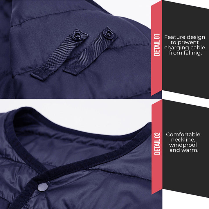 Electric Battery Heating USB Sleeveless Vest Winter Heated Outdoor Jacket Image 8
