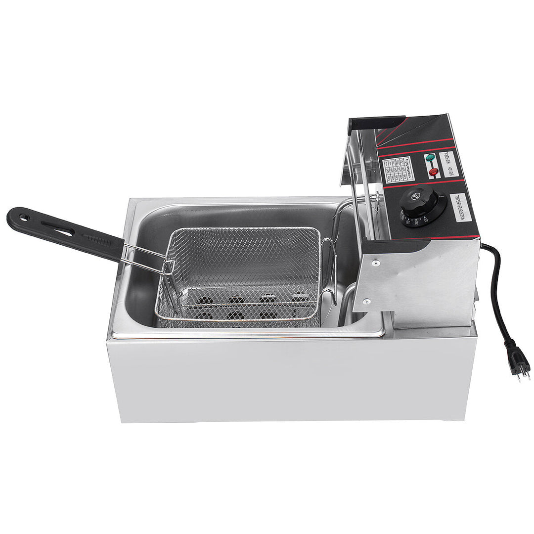 Electric Deep Fryer Kitchen Frying Chip Cooker Basket 6L 2.5KW Image 4