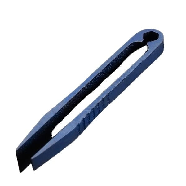 EDC TC4 Titanium Alloy Mini Blue Tweezers Portable Tool 44mm,82mm Image 2