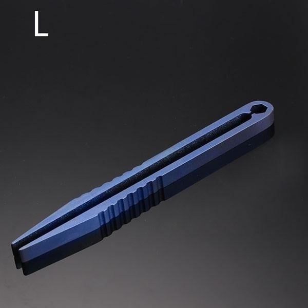EDC TC4 Titanium Alloy Mini Blue Tweezers Portable Tool 44mm,82mm Image 1
