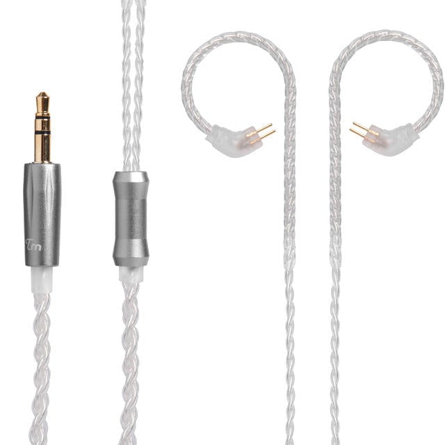 Earphone Replacement Cable Upgraded Silver Plated Cable Use For TRN V10 KZ ZS6 ZS5 ZS3 ZST ZSR Image 1