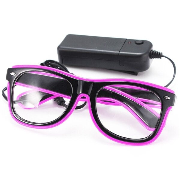 El Wire Neon LED Light Shutter Shaped Glasses For Rave Costume Party Image 1