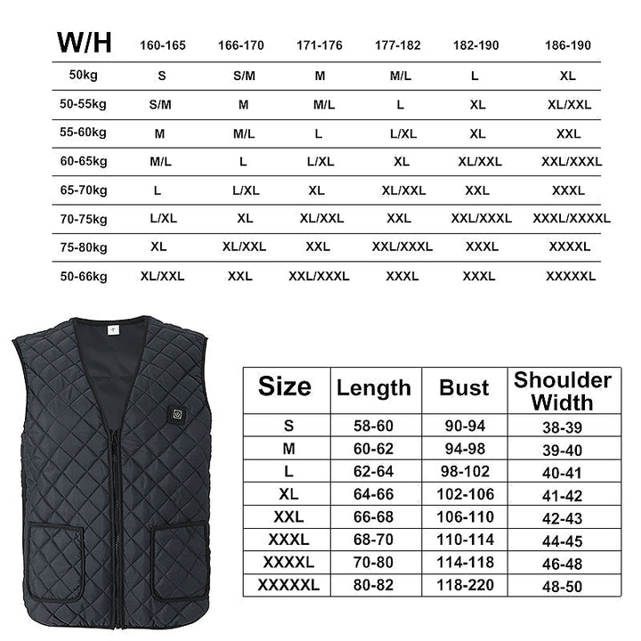 Electric 5 Gears Heated Vest Men Women Fast Heating Jacket Clothing APP Control Image 4