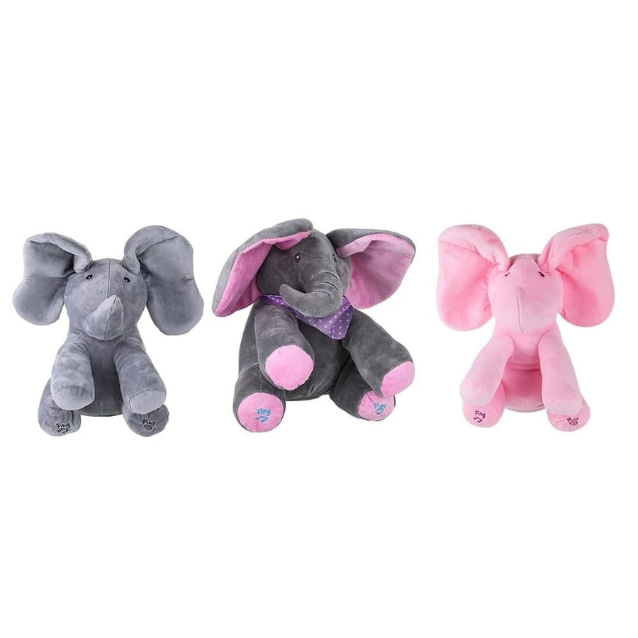 Electric Adorable Small Elephant Animated Flappy Push Doll Kids Present Image 1