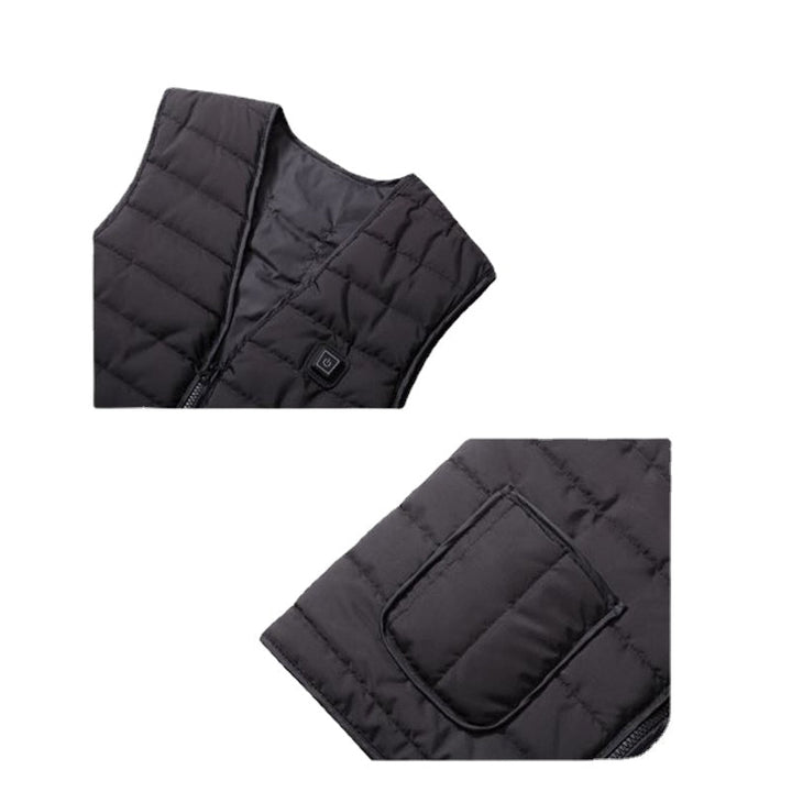 Electric 5V USB Heated Vest Winter Fast Warm-Up Coat Jacket 3 Adjustment Temp Image 11