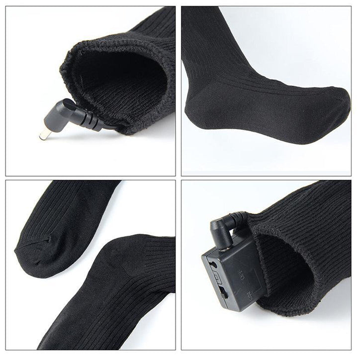 Electric Battery Chargable Heating Feet Leg Sock Winter Warmer Hot Heated Sock Image 10
