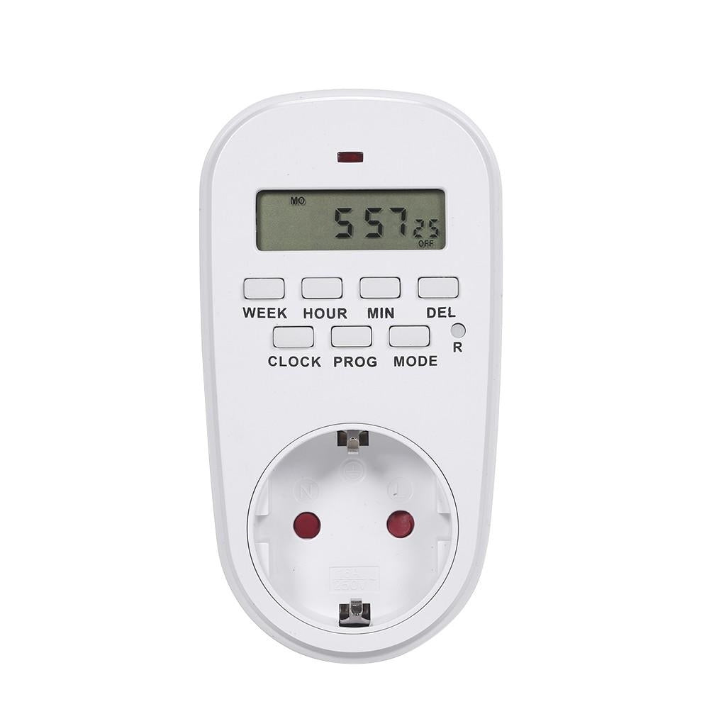 Digital Timer Switch Socket with LCD Display Plug-in Programmable Time Controller Intelligent Electronic Timing Image 3