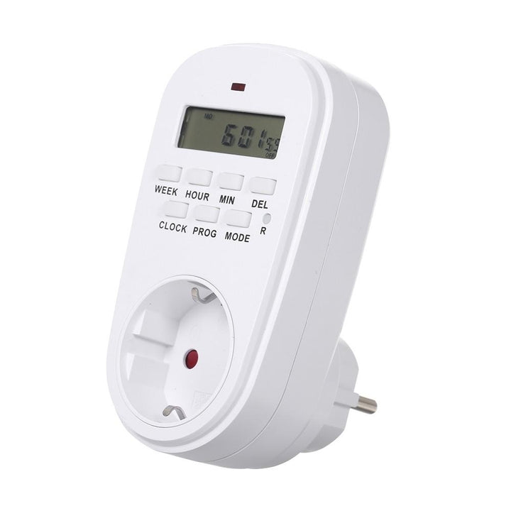 Digital Timer Switch Socket with LCD Display Plug-in Programmable Time Controller Intelligent Electronic Timing Image 9