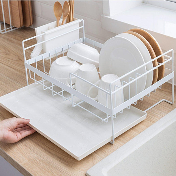 Dish Drainer Cutlery Holder Utensils Drying Rack Kitchen Storage Organizer Tool Image 7