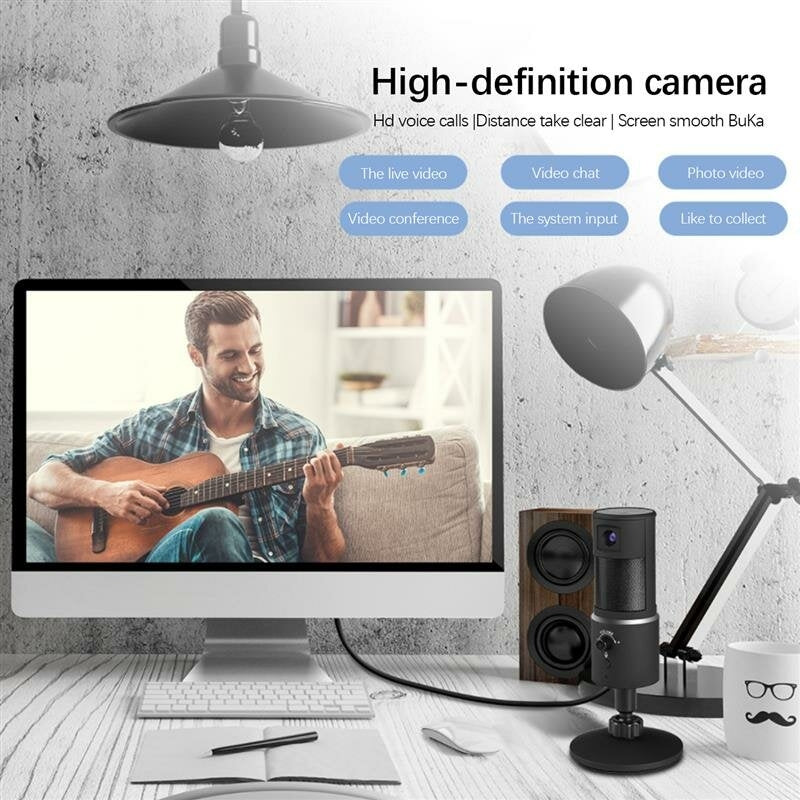 Digital Video Microphone Condenser Recording with 1080P Camera Webcam Hifi Stereo bluetooth Image 3