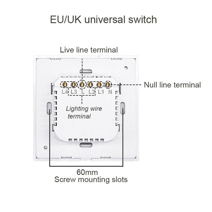 Dimmer Switch EU Standard Smart Touch Switch Compatible with Alexa Google Home Image 2
