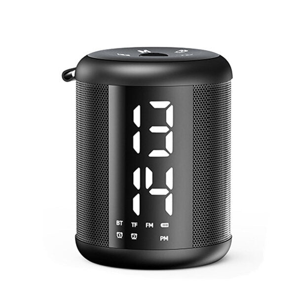 Dual Alarm Clock 9D Bass Stereo bluetooth Speaker 20-Hour Playtime Support TF FM AUX Image 6