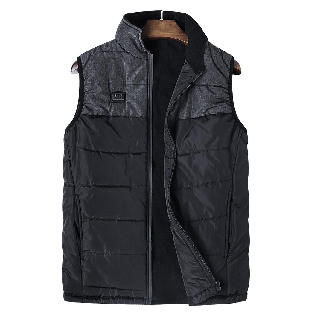 Dual Control Electric Vest Heated Outdoor Jacket USB Warm Up Heating Pad Winter Body Warmer Image 2