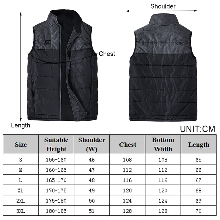 Dual Control Electric Vest Heated Outdoor Jacket USB Warm Up Heating Pad Winter Body Warmer Image 4