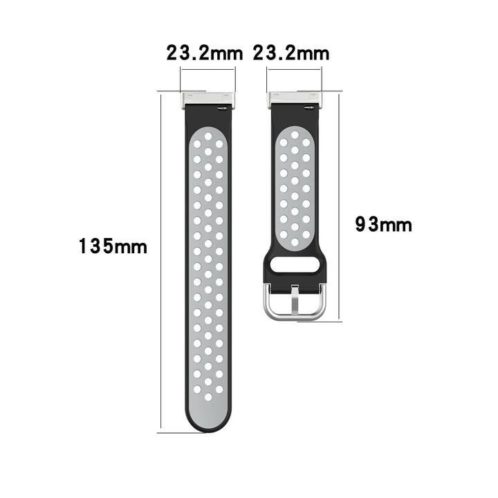 Dual Color Silicone Watch Band for Fitbit Versa 3 Sense Smart Watch Image 9