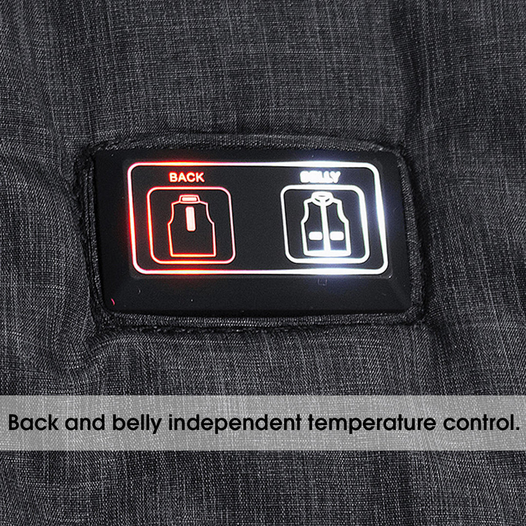 Dual Control Electric Vest Heated Outdoor Jacket USB Warm Up Heating Pad Winter Body Warmer Image 9