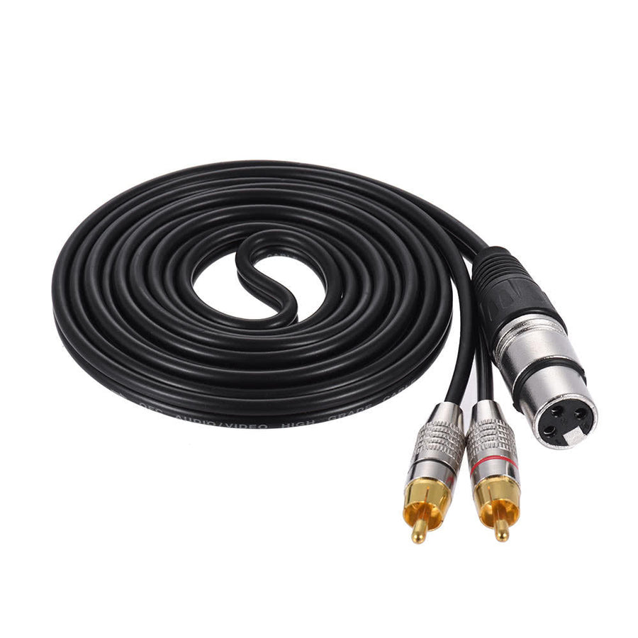 Dual RCA Male to XLR Female Plug Stereo Audio Cable for Microphone Mixer Speaker Amplifiers Image 1
