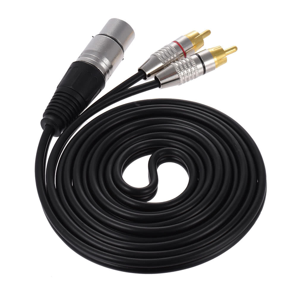 Dual RCA Male to XLR Female Plug Stereo Audio Cable for Microphone Mixer Speaker Amplifiers Image 3
