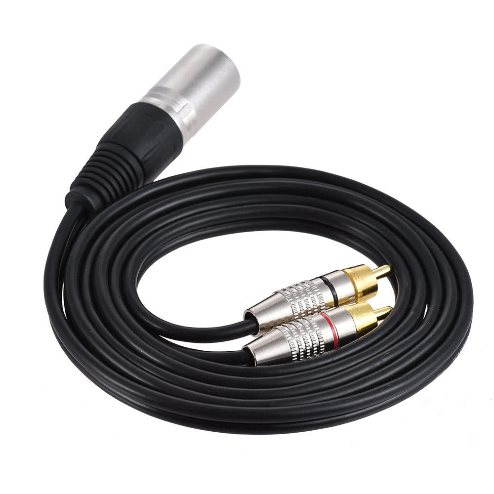Dual RCA Male to XLR Plug Stereo Audio Cable Mic Cale for Microphones Mixers Amplifiers Cameras Sound Cards Image 2