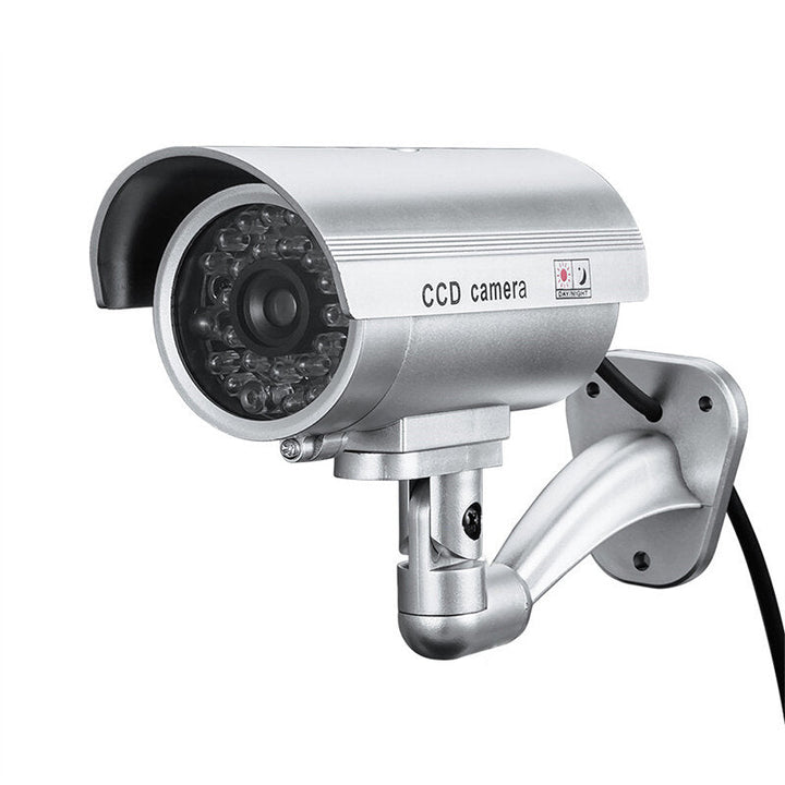 Dummy Security Camera CCTV CCD Outdoor Waterproof Simulation Surveillance Camera With Red Flashing LED Image 1