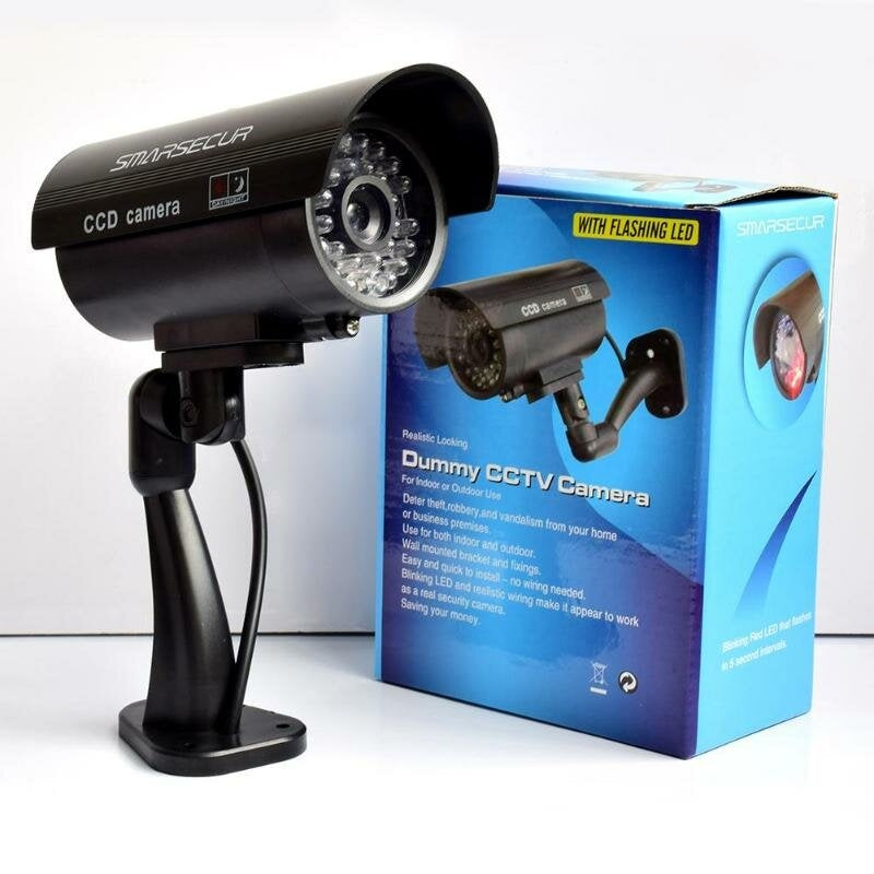 Dummy Security Camera CCTV CCD Outdoor Waterproof Simulation Surveillance Camera With Red Flashing LED Image 3