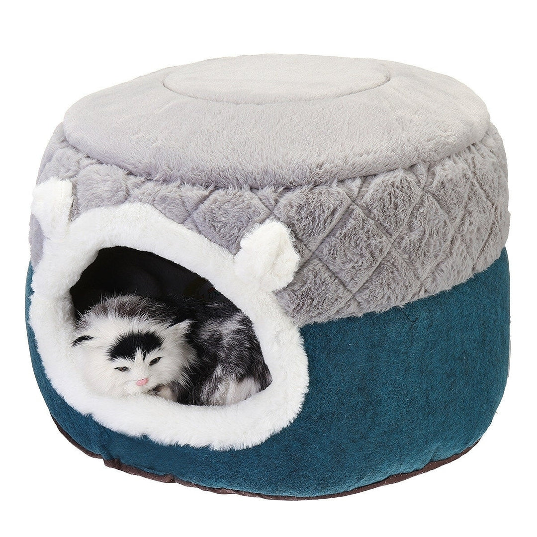 Dual-purpose Pet Bed Quilted Warm Cushion Comfortable for Winter Image 1